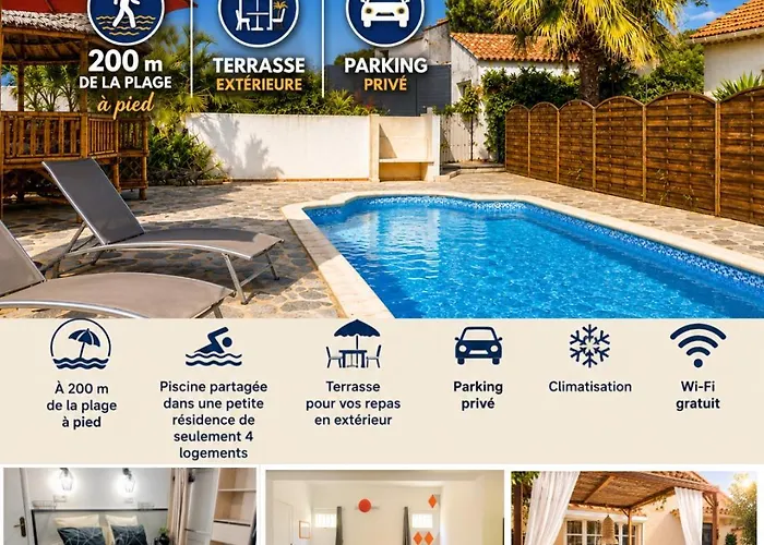 Reve D'Azur - Maison Julia 2 Chambres - Plage De La Nartelle - Arrivee 17H - 20H Maximum - Sejour Au Calme - Caution 100E
